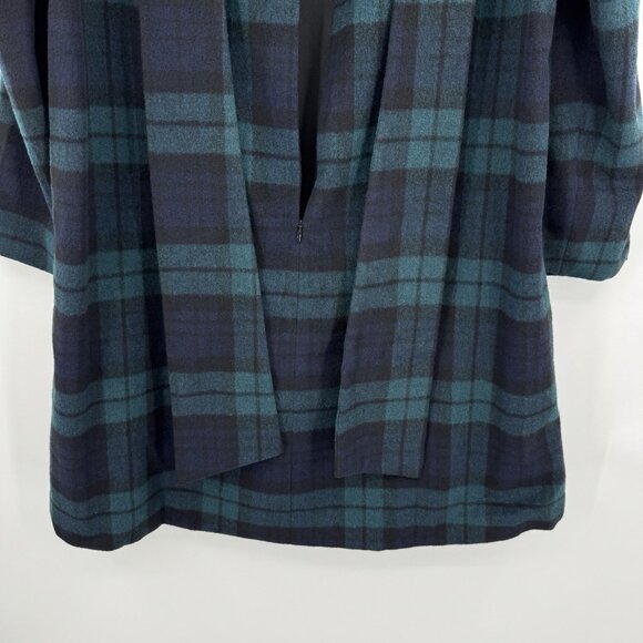 Tuckernuck Blackwatch Plaid Daphne Dress XXL Ruffle Collar Bow Back Wool Blend - Picture 7 of 7